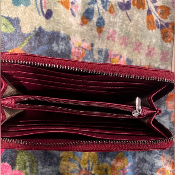 Via Spiga Burgundy Leather Wallet - Picture 3 of 4